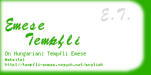 emese tempfli business card